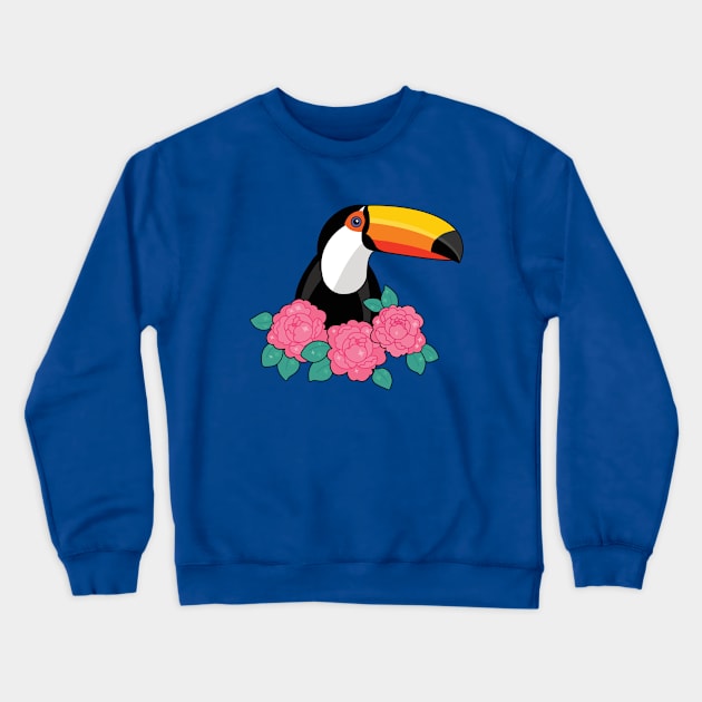 Floral Toucan Crewneck Sweatshirt by SuperrSunday